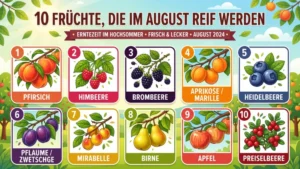 10 Früchte, die im August reif werden