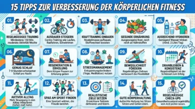 15 Tipps zur Verbesserung der körperlichen Fitness