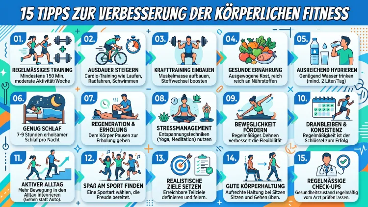 15 Tipps zur Verbesserung der körperlichen Fitness