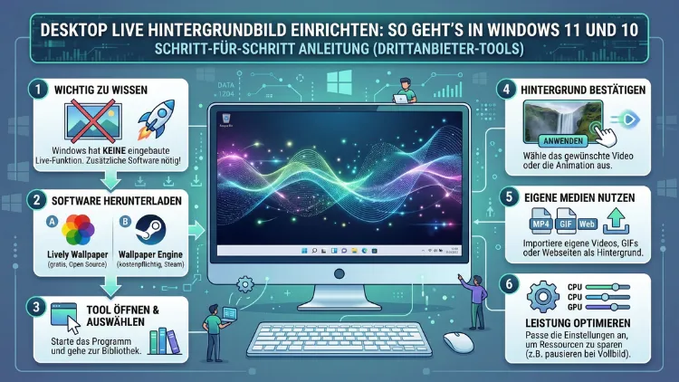 Desktop Live Hintergrundbild einrichten: So geht’s in Windows 11 und 10