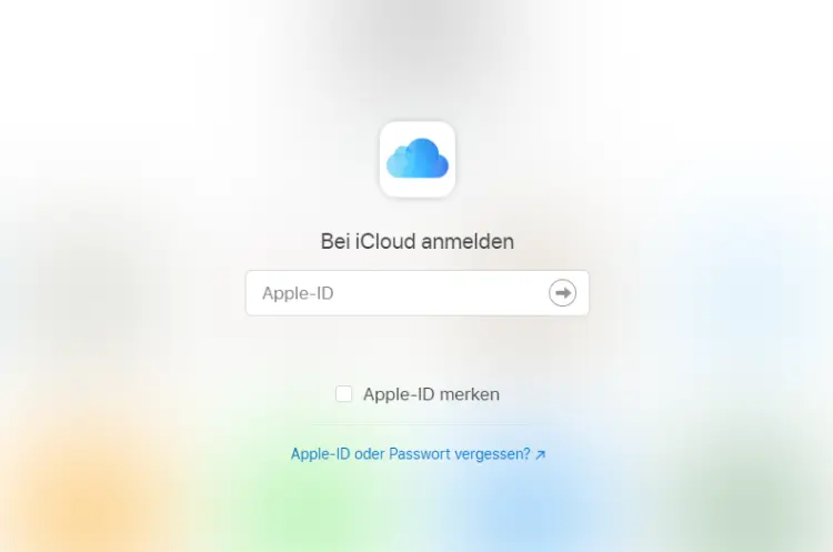 iPhone Beim iCloud mit einer Apple ID anmelden