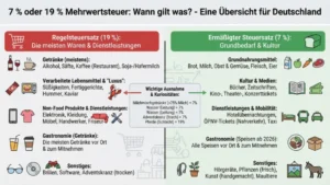 7 % oder 19 % Mehrwertsteuer: Wann gilt was?