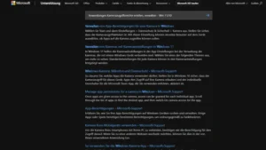 Anwendungen Kamerazugriffsrechte erteilen, verwalten - Win 1110