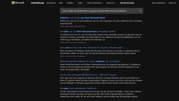 Darum sollten sie alte Windows-Computer aus ihrem Microsoft-Konto entfernen