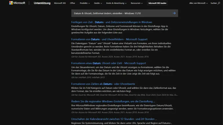 Datum & Uhrzeit, Zeitformat ändern, einstellen - Windows 1110