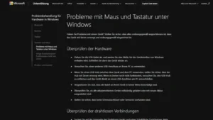 Maus funktioniert nicht Windows 11 & 10 - site microsoft.com
