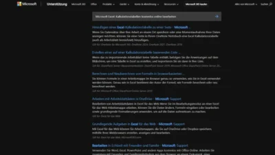 Microsoft Excel Kalkulationstabellen kostenlos online bearbeiten