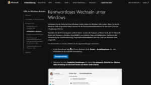 Mit Windows Hello kennwortlos arbeiten in Windows