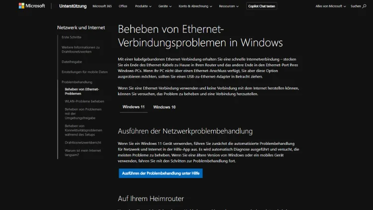 Netzwerkadapter in Windows 11 und 10 zurücksetzen