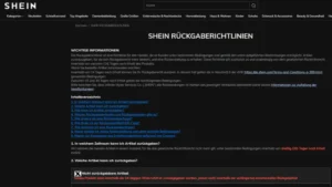 SHEIN Rücksendung So funktioniert der Rückversand
