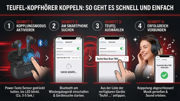 Teufel-Kopfhörer koppeln: So geht es schnell und einfach