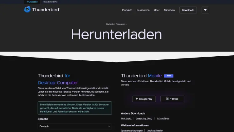 Thunderbird Windows 11 und 10 – Download & Anleitung