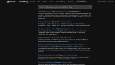 Windows 11 Ruhezustand aktivieren oder deaktivieren - Guide