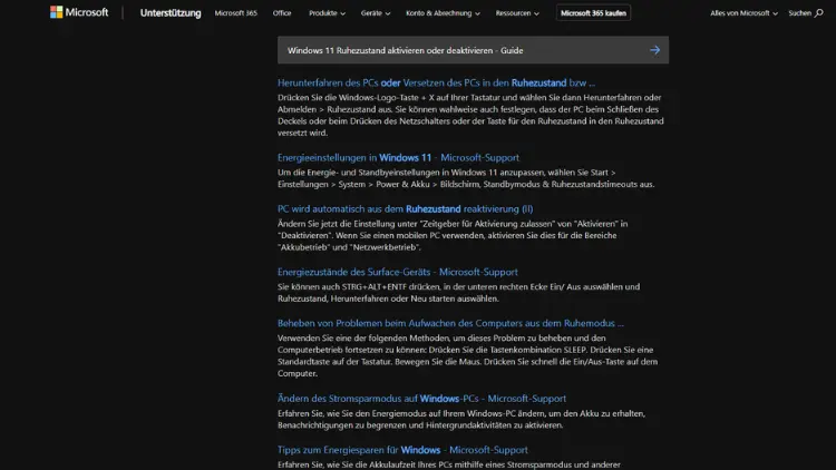 Windows 11 Ruhezustand aktivieren oder deaktivieren - Guide