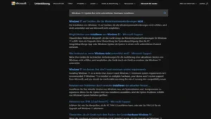 Windows 11 Update bei nicht unterstützter Hardware installieren