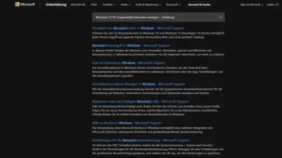 Windows 1110 Angemeldete Benutzer anzeigen – Anleitung