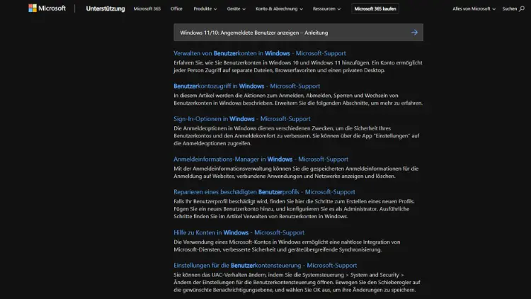 Windows 1110 Angemeldete Benutzer anzeigen – Anleitung