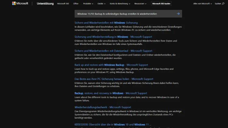 Windows 1110 Backup & vollständiges Backup erstellen & wiederherstellen