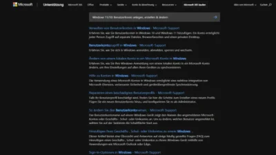 Windows 1110 Benutzerkonto anlegen, erstellen & ändern