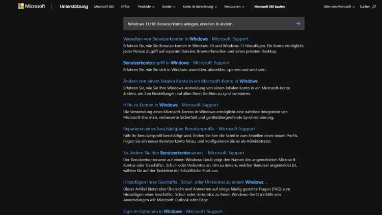 Windows 1110 Benutzerkonto anlegen, erstellen & ändern