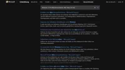 Windows 1110 Bildschirmaufnahme, Bild, Video mit Ton