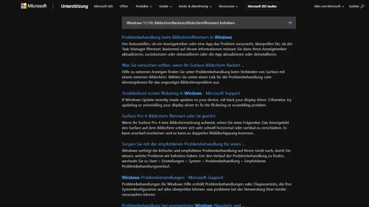 Windows 1110 BildschirmflackernBildschirmflimmern beheben