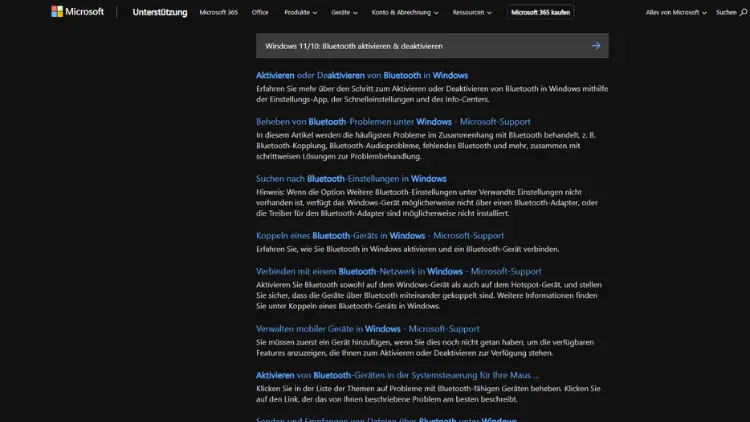 Windows 1110 Bluetooth aktivieren & deaktivieren