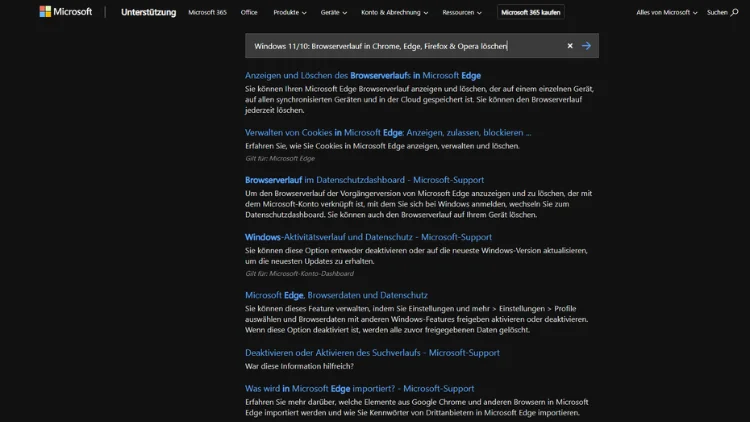 Windows 1110 Browserverlauf in Chrome, Edge, Firefox & Opera löschen