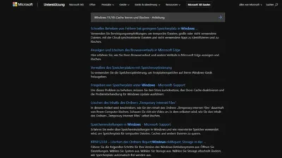 Windows 1110 Cache leeren und löschen - Anleitung