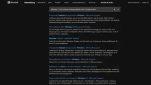 Windows 1110 Desktop Hintergrundfarbe, Bild & Design ändern