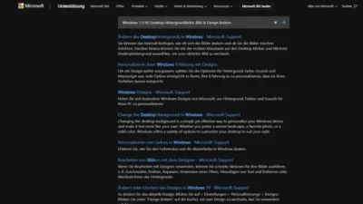 Windows 1110 Desktop Hintergrundfarbe, Bild & Design ändern