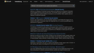 Windows 1110 Extended Security Updates (ESU) aktivieren