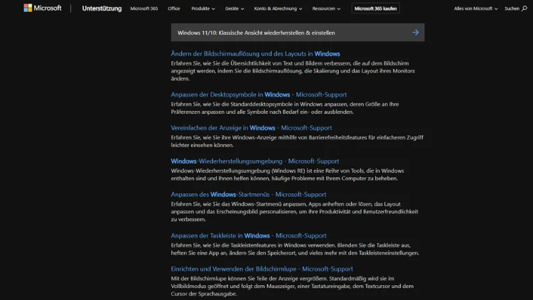Windows 1110 Klassische Ansicht wiederherstellen & einstellen