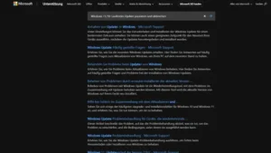 Windows 1110 Laufendes Update pausieren und abbrechen