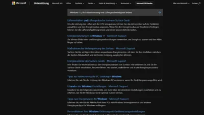 Windows 1110 Lüftersteuerung und Lüftergeschwindigkeit ändern