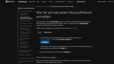 Windows 1110 Microsoft-Konto anmelden, ändern & wechseln