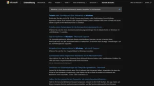 Windows 1110 PasswortKennwort ändern, einstellen & zurücksetzen