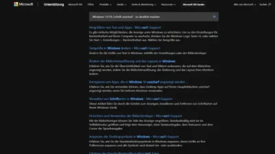 Windows 1110 Schrift unscharf - so deutlich machen