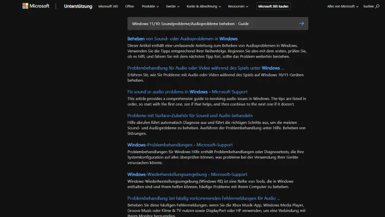 Windows 1110 SoundproblemeAudioprobleme beheben - Guide