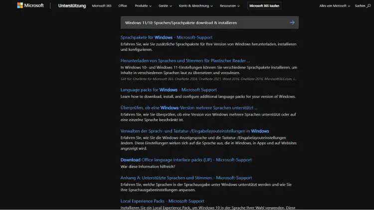 Windows 11 10 Sprachen Sprachpakete download & installieren