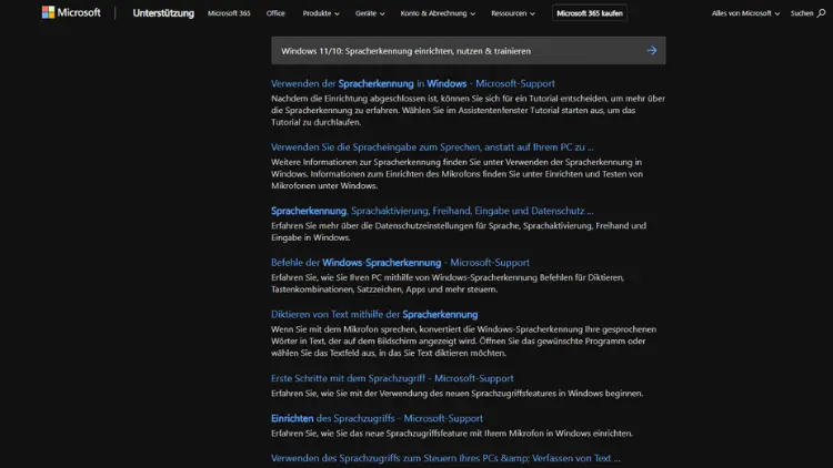 Windows 1110 Spracherkennung einrichten, nutzen & trainieren