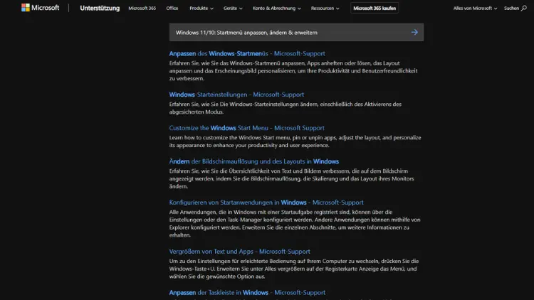 Windows 1110 Startmenü anpassen, ändern & erweitern