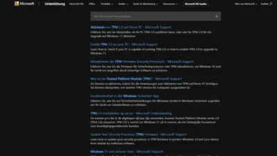 Windows 1110 TPM 2.0 (Trusted Platform Module) aktivieren