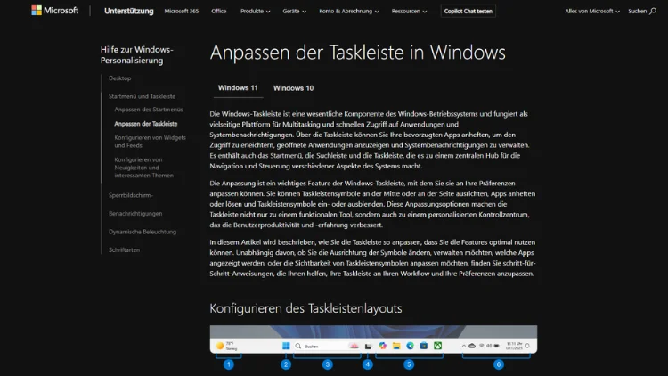 Windows 1110 Taskleistenfarbe einstellen – Anleitung