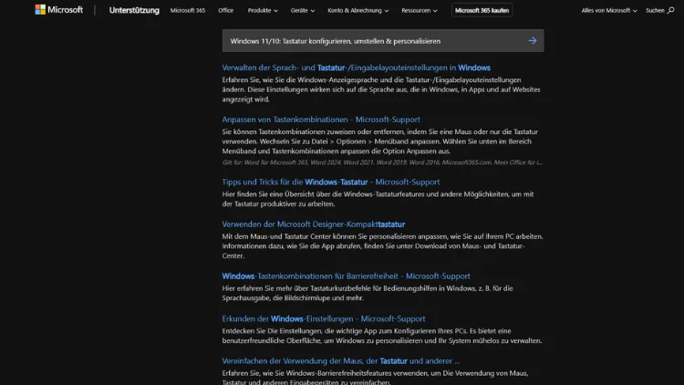Windows 1110 Tastatur konfigurieren, umstellen & personalisieren