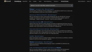 Windows 1110 UEFI BIOS öffnen, aktivieren und starten