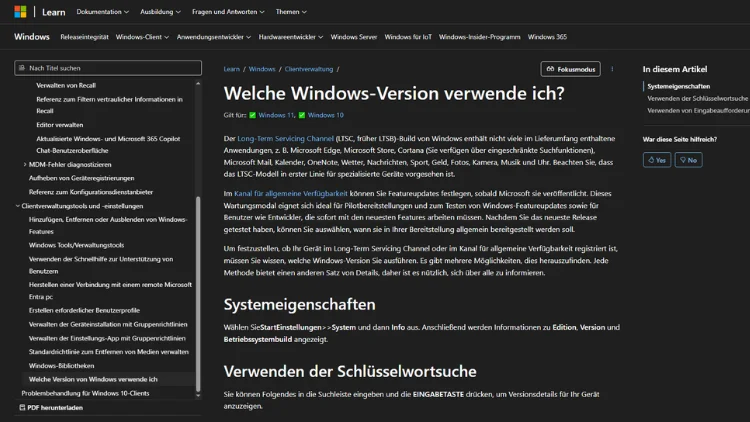 Windows 1110 Version herausfinden - So anzeigen lassen