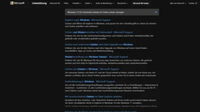Windows 1110 Versteckte Dateien & Ordner wieder anzeigen