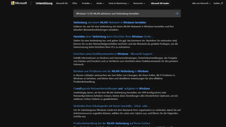 Windows 1110 WLAN aktivieren und Verbindung herstellen
