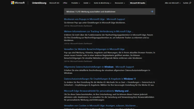 Windows 1110 Werbung ausschalten und deaktivieren